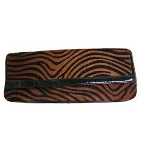 Nordstrom NWOT Genuine Calf Hair Patent Leather Clutch Purse